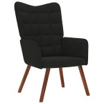 vidaXL Scaun de relaxare, negru, catifea