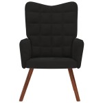 vidaXL Scaun de relaxare, negru, catifea