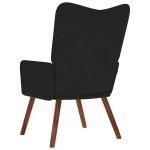 vidaXL Scaun de relaxare, negru, catifea