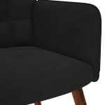 vidaXL Scaun de relaxare, negru, catifea