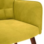 vidaXL Scaun de relaxare catifea galbena vidaXL Scaun de relaxare catifea galbena