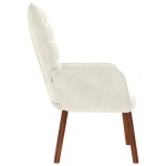 vidaXL Scaun de relaxare, crem, catifea
