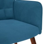 vidaXL Scaun de relaxare, albastru, catifea vidaXL Scaun de relaxare, albastru, catifea