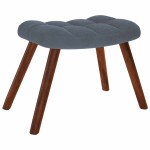 vidaXL Scaun de relaxare cu taburet, gri închis, catifea vidaXL Scaun de relaxare cu taburet, gri închis, catifea