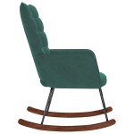 vidaXL Scaun balansoar, verde închis, catifea vidaXL Scaun balansoar, verde închis, catifea