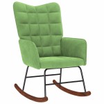 vidaXL Scaun balansoar, verde deschis, catifea