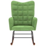 vidaXL Scaun balansoar, verde deschis, catifea