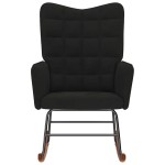 vidaXL Scaun balansoar, negru, catifea vidaXL Scaun balansoar, negru, catifea