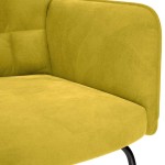 vidaXL Scaun balansoar, galben, catifea vidaXL Scaun balansoar, galben, catifea