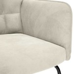 vidaXL Scaun balansoar, crem, catifea