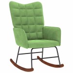 vidaXL Scaun balansoar cu scaun catifea verde deschis vidaXL Scaun balansoar cu scaun catifea verde deschis
