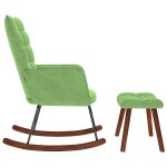 vidaXL Scaun balansoar cu scaun catifea verde deschis vidaXL Scaun balansoar cu scaun catifea verde deschis
