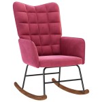 vidaXL Scaun balansoar cu scaun Wine Red Velvet vidaXL Scaun balansoar cu scaun Wine Red Velvet