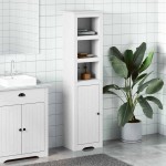 vidaXL Dulap de baie „BODO” Alb 44x30x160 cm vidaXL Dulap de baie „BODO” Alb 44x30x160 cm