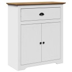 vidaXL Dulap de hol „BODO” alb și maro 80x35x90 cm vidaXL Dulap de hol „BODO” alb și maro 80x35x90 cm