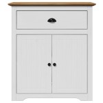 vidaXL Dulap de hol „BODO” alb și maro 80x35x90 cm vidaXL Dulap de hol „BODO” alb și maro 80x35x90 cm