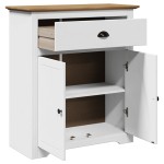 vidaXL Dulap de hol „BODO” alb și maro 80x35x90 cm vidaXL Dulap de hol „BODO” alb și maro 80x35x90 cm