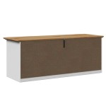 vidaXL Bancă pentru hol „BODO” albă și maro 114x40x45 cm