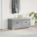vidaXL Bancă pentru hol „BODO” gri 114x40x45 cm