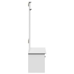 vidaXL Dulap de hol cu cârlige „BODO” Alb 50x40x157 cm