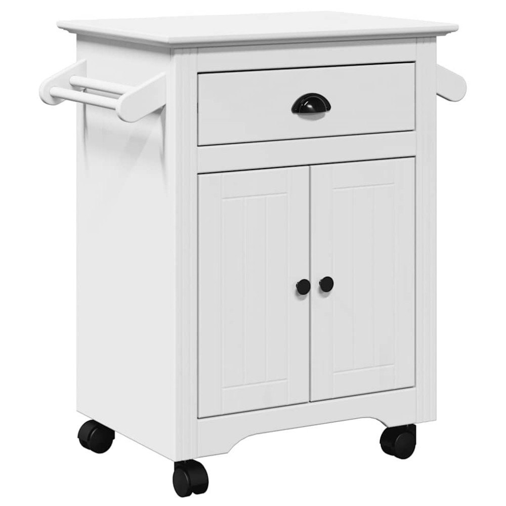 vidaXL Cărucior de bucătărie „BODO” Alb 72x45x80 cm