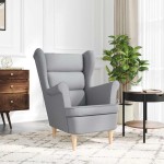 vidaXL Fotoliu, gri deschis, 74x84x100 cm, textil vidaXL Fotoliu, gri deschis, 74x84x100 cm, textil