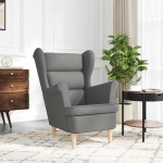 vidaXL Fotoliu, gri închis, 74x84x100 cm, textil vidaXL Fotoliu, gri închis, 74x84x100 cm, textil