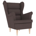 vidaXL Fotoliu, maro închis, 74x84x100 cm, textil vidaXL Fotoliu, maro închis, 74x84x100 cm, textil