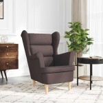 vidaXL Fotoliu, maro închis, 74x84x100 cm, textil vidaXL Fotoliu, maro închis, 74x84x100 cm, textil