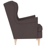 vidaXL Fotoliu, maro închis, 74x84x100 cm, textil vidaXL Fotoliu, maro închis, 74x84x100 cm, textil