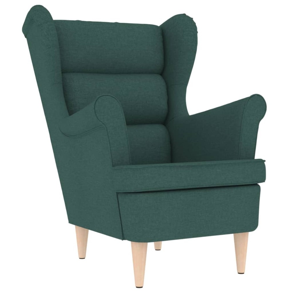 vidaXL Fotoliu, verde închis, 74x84x100 cm, textil