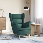 vidaXL Fotoliu, verde închis, 74x84x100 cm, textil