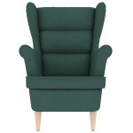 vidaXL Fotoliu, verde închis, 74x84x100 cm, textil