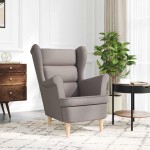 vidaXL Fotoliu, gri taupe, 74x84x100 cm, textil vidaXL Fotoliu, gri taupe, 74x84x100 cm, textil