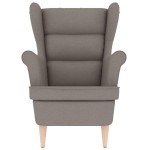 vidaXL Fotoliu, gri taupe, 74x84x100 cm, textil vidaXL Fotoliu, gri taupe, 74x84x100 cm, textil