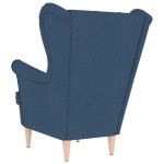 vidaXL Fotoliu, albastru, 74x84x100 cm, textil