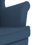 vidaXL Fotoliu, albastru, 74x84x100 cm, textil