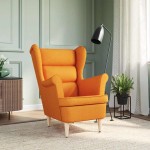 vidaXL Fotoliu, galben închis, 74x84x100 cm, textil vidaXL Fotoliu, galben închis, 74x84x100 cm, textil