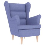 vidaXL Fotoliu, albastru jeans, 74x84x100 cm, textil