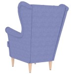 vidaXL Fotoliu, albastru jeans, 74x84x100 cm, textil
