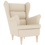 vidaXL Fotoliu, alb, 74x84x100 cm, pânză textil vidaXL Fotoliu, alb, 74x84x100 cm, pânză textil