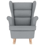 vidaXL Scaun balansoar, gri deschis, 74x90x102 cm, material textil