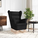 vidaXL Scaun balansoar, negru, 74x90x102 cm, material textil