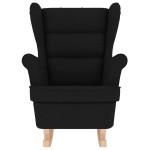 vidaXL Scaun balansoar, negru, 74x90x102 cm, material textil