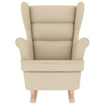 vidaXL Scaun balansoar, crem, 74x90x102 cm, material textil