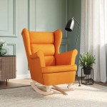 vidaXL Scaun balansoar, galben închis, 74x90x102 cm, material textil