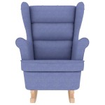 vidaXL Scaun balansoar, jeans albastru, 74x90x102 cm, material textil