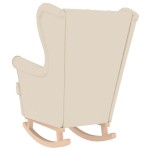 vidaXL Scaun balansoar, alb, 74x90x102 cm, pânză textil