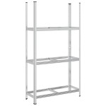 vidaXL Raft pentru anvelope cu 3 straturi, argintiu 110x40x200 cm oțel vidaXL Raft pentru anvelope cu 3 straturi, argintiu 110x40x200 cm oțel