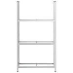 vidaXL Raft pentru anvelope cu 3 straturi, argintiu 110x40x200 cm oțel vidaXL Raft pentru anvelope cu 3 straturi, argintiu 110x40x200 cm oțel